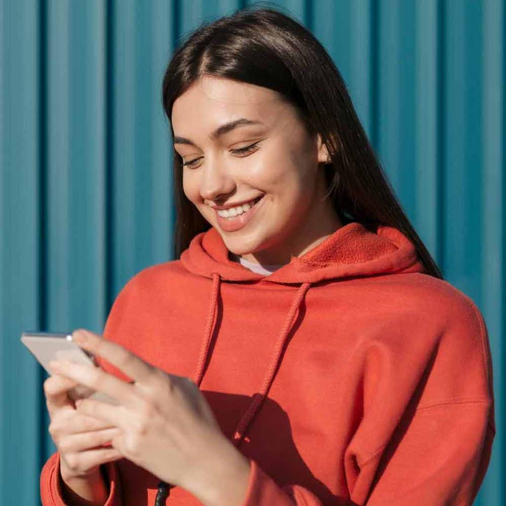 Woman using phone